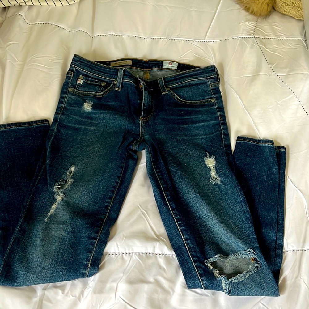 AG Stevie Ankle distressed jean size 27R